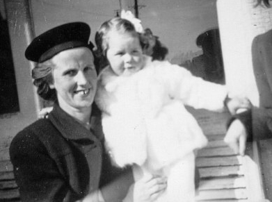 The white fur coat was sent home from Egypt by Norman 1942 in Broadstairs