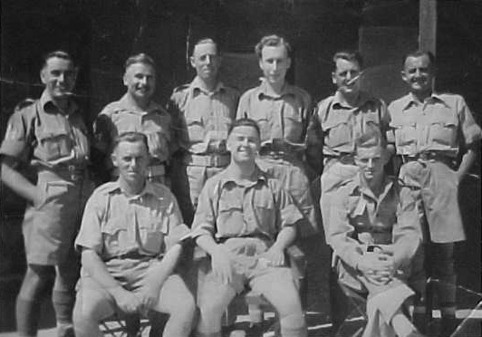 Alfred on the back row left and Norman 3rd from left Taken in Egypt about 1943