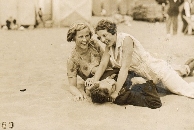 With cousins George and Marjorie James