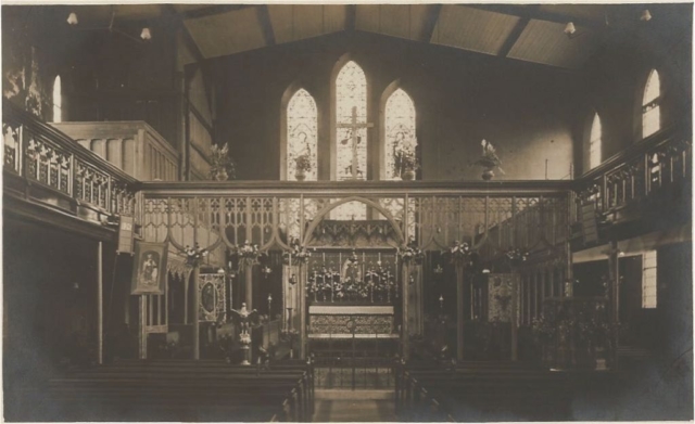 Inside Holy Trinity Church pre alterations 1925