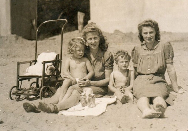 About 1945. I love the pushchair