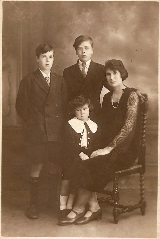 Florence Lavinia and their three sons Taken about 1925