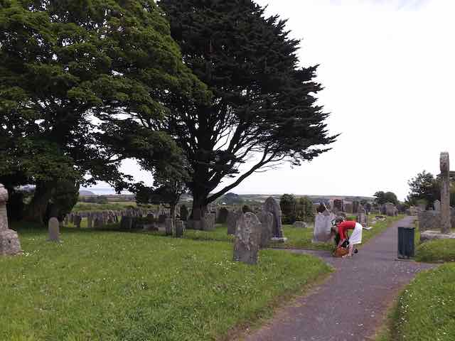 Helen in the churchyard