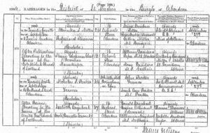 Alexander marriage certificate